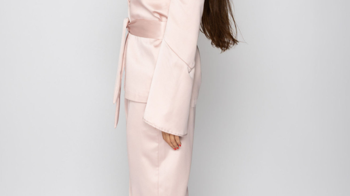 Сатенен комплект Dusty Rose от MotoFashionHouse за ранна есен